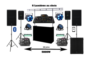 RCF 5800W + 6 Lighte